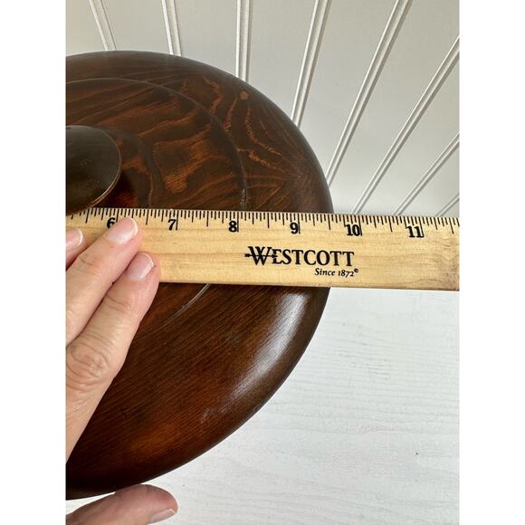 Vintage Wooden Ice Bucket Cooler With lid Brown Barware 9" - Picture 7 of 8